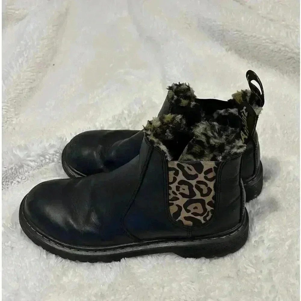 Dr.Martens Kids 2976 Leonore Leo Ankle Leather Boots Shoes Sz 6 - Picture 2 of 8